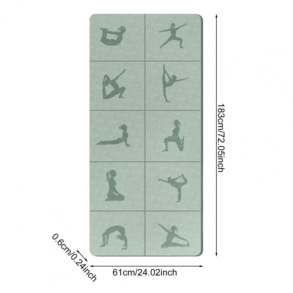 Pilates Yoga For Beginners - เสื่อโยคะแบบพับได้ พกพาสะดวก หนาพิเศษ TPE เสื่อนอนกันลื่น สำหรับผู้ชาย