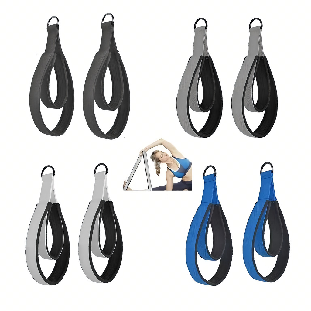 Pilates Yoga Circle - สายรัดข้อเท้าแบบวงแหวนคู่สำหรับโยคะ พิลาทิส อุปกรณ์เสริมสำหรับออกกำลังกาย สายรัดข้อเท้าแบบยืดหยุ่น สายรัดต้านทาน สายยางยืด