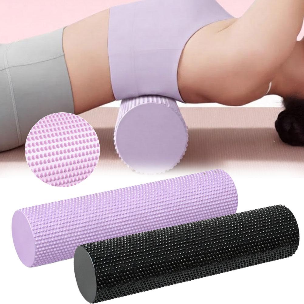 Pilates Yoga Exercises - ลูกกลิ้งโฟมโยคะ EVA ความหนาแน่นสูง 45 ซม. สำหรับฟิตเนส