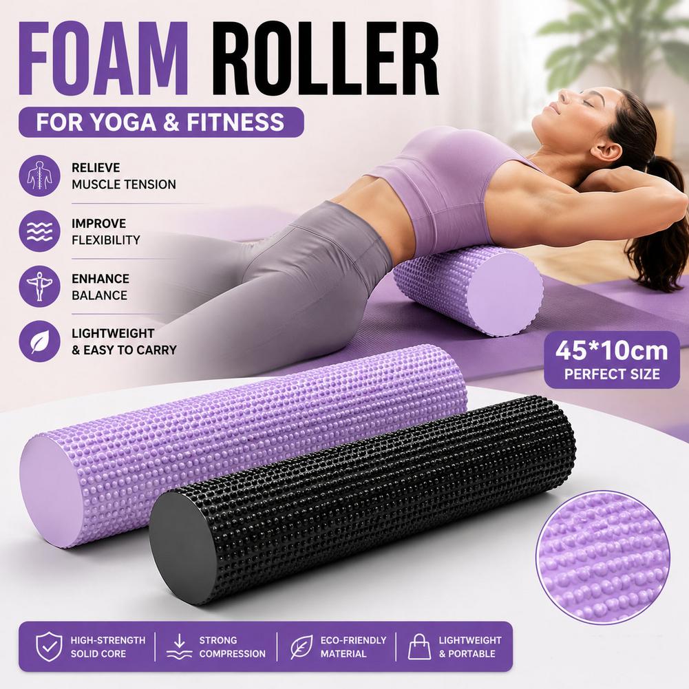 Pilates Yoga Exercises - โฟมโรลเลอร์ EVA สำหรับออกกำลังกาย นวด โยคะ พิลาทิส
