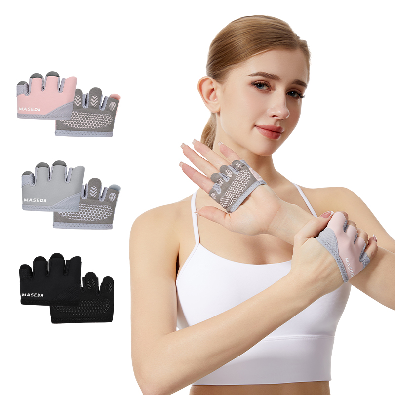 ถุงมือฟิตเนสแบบไร้นิ้วคู่หนึ่ง - Yoga Pilates Yoga บทวิจารณ์และราคา