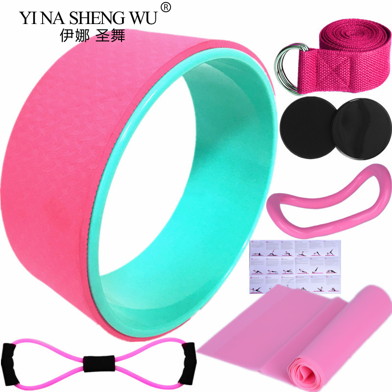 7 ชิ้นล้อโยคะพิลาทิสอุปกรณ์เสร - Pilates Yoga Circle บทวิจารณ์และราคา