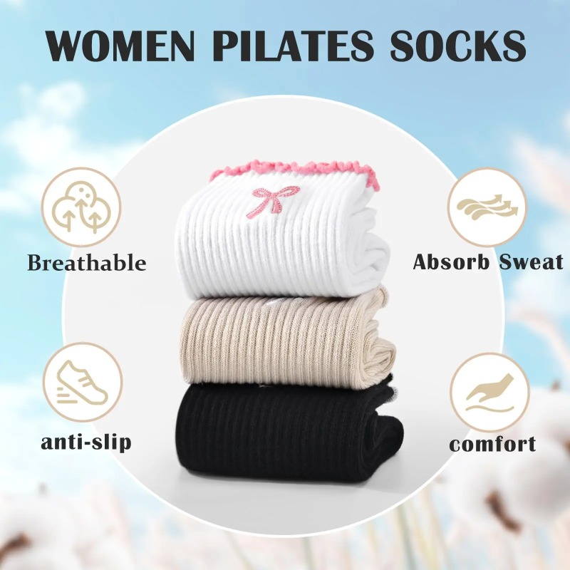 ถุงเท้าโยคะมืออาชีพ สายรัดผ้าฝ - Yoga Pilates Yoga บทวิจารณ์และราคา
