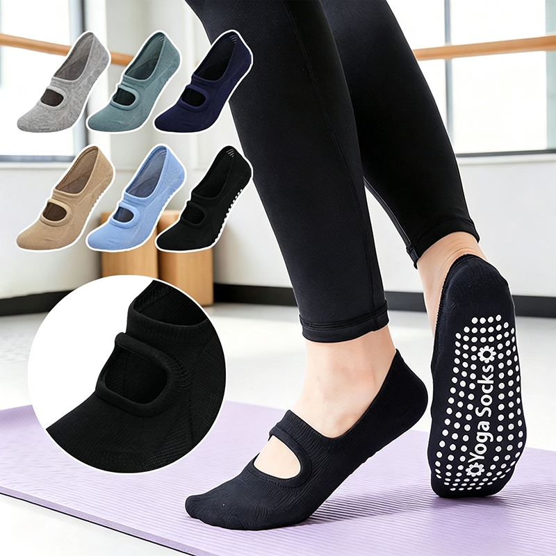 ถุงเท้าโยคะกันลื่นสำหรับผู้หญิ - Pilates Yoga Sport บทวิจารณ์และราคา