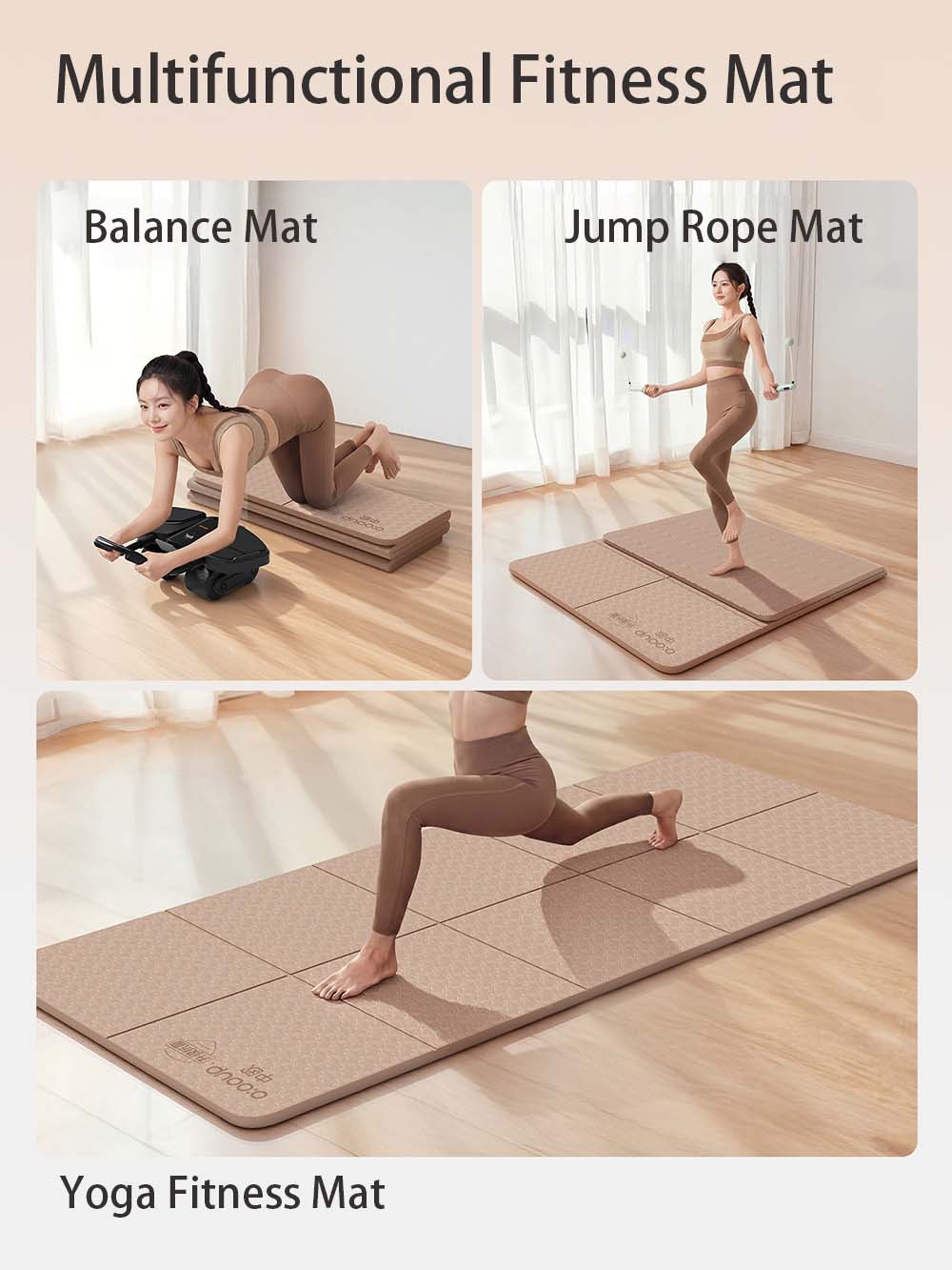 เสื่อโยคะแบบพับได้เสื่อพิลาทิส - Pilates Yoga For Beginners บทวิจารณ์และราคา