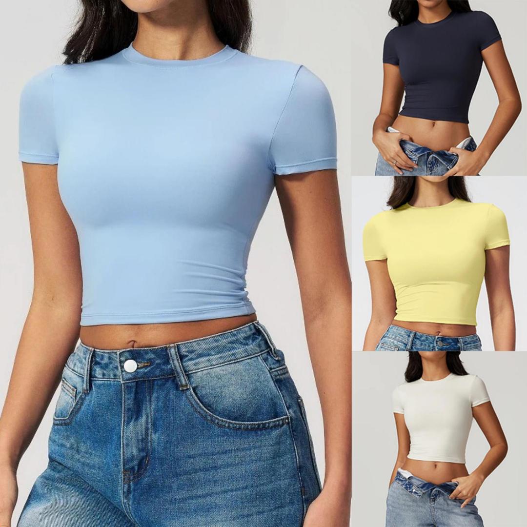 เสื้อยืดกีฬาผู้หญิงแบบรัดรูป แ - Pilates Yoga Exercises บทวิจารณ์และราคา