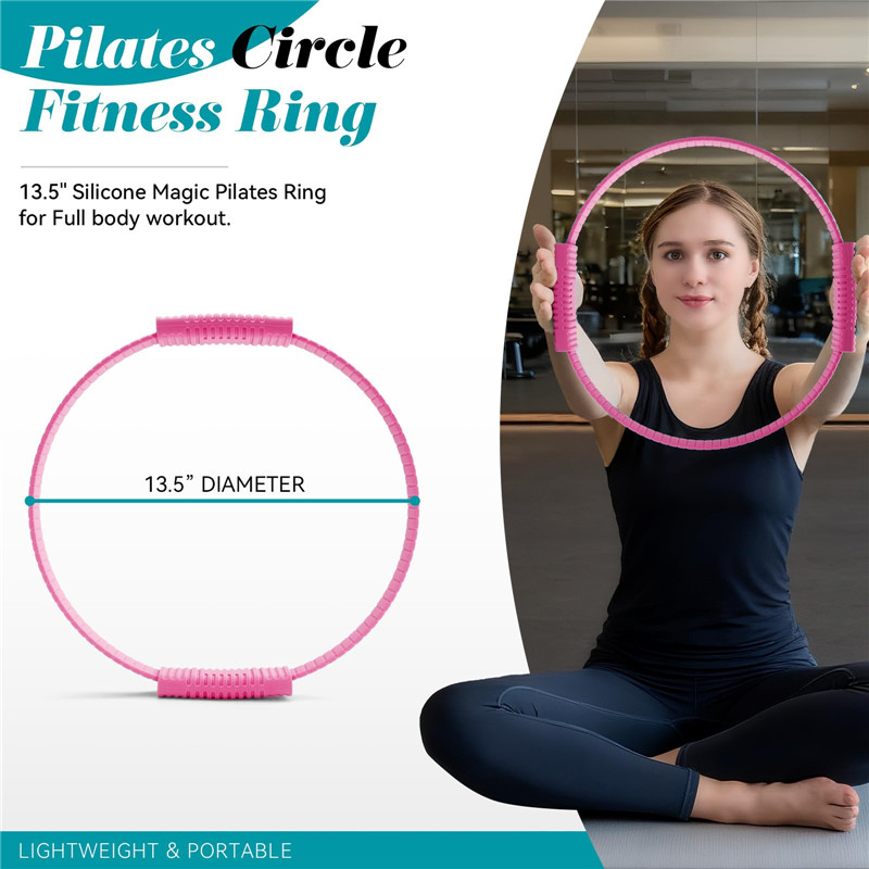 วงแหวนโยคะซิลิโคนแบบมีหูจับสอง - Pilates Yoga Circle บทวิจารณ์และราคา